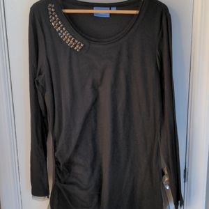 NWT Simply Vera long sleeve shirt w/ mesh detail